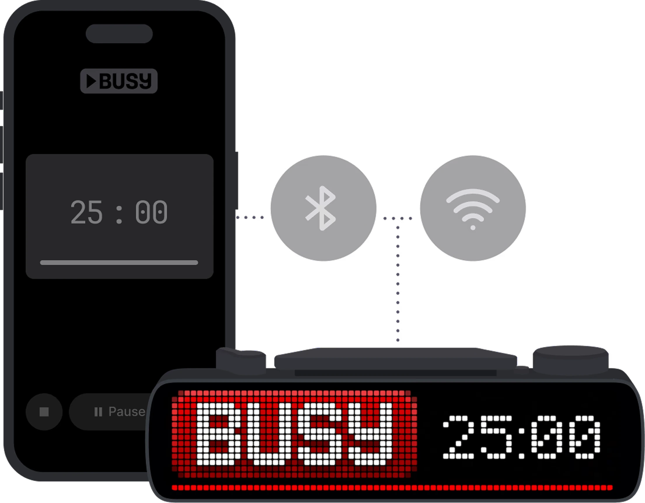 BUSY mobile app on a phone