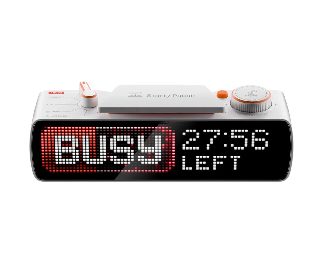 BUSY Bar — LED pixel screen displaying BUSY status with focus timer